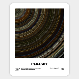 minimal_Parasite Abstract Circular Art Movie Sticker